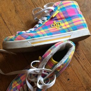 SouthPole multicolored plaid high tops size 6